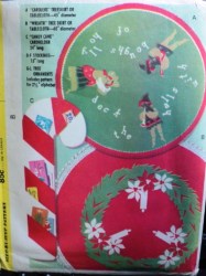 2616 MCCALLS TREESKIRT/ TABLECLOTH, CARD HOLDER, STOCKINGS, ORNAMENTS 1970 PATTERN